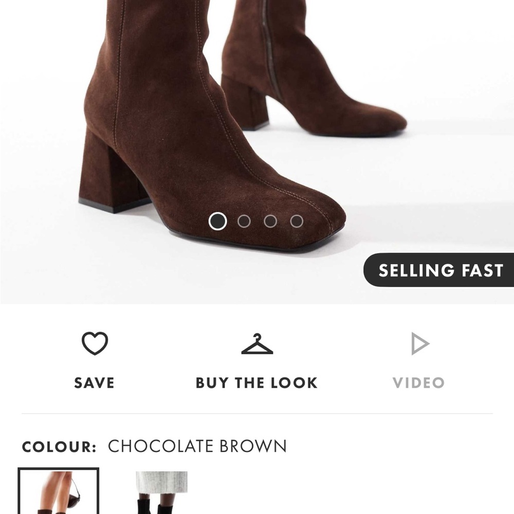 ASOS chocolate Heeled Boots - Picture 6 of 6